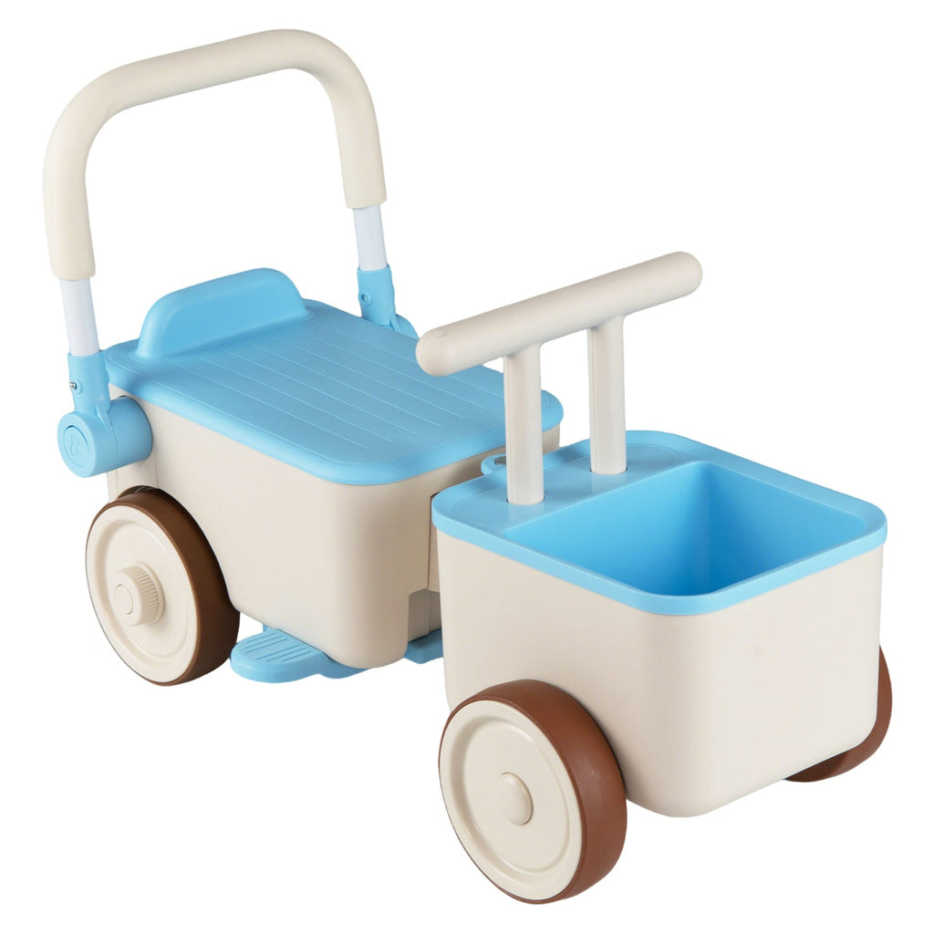 3-in-1 Kids Ride On Push Car with Rope and Storage Basket