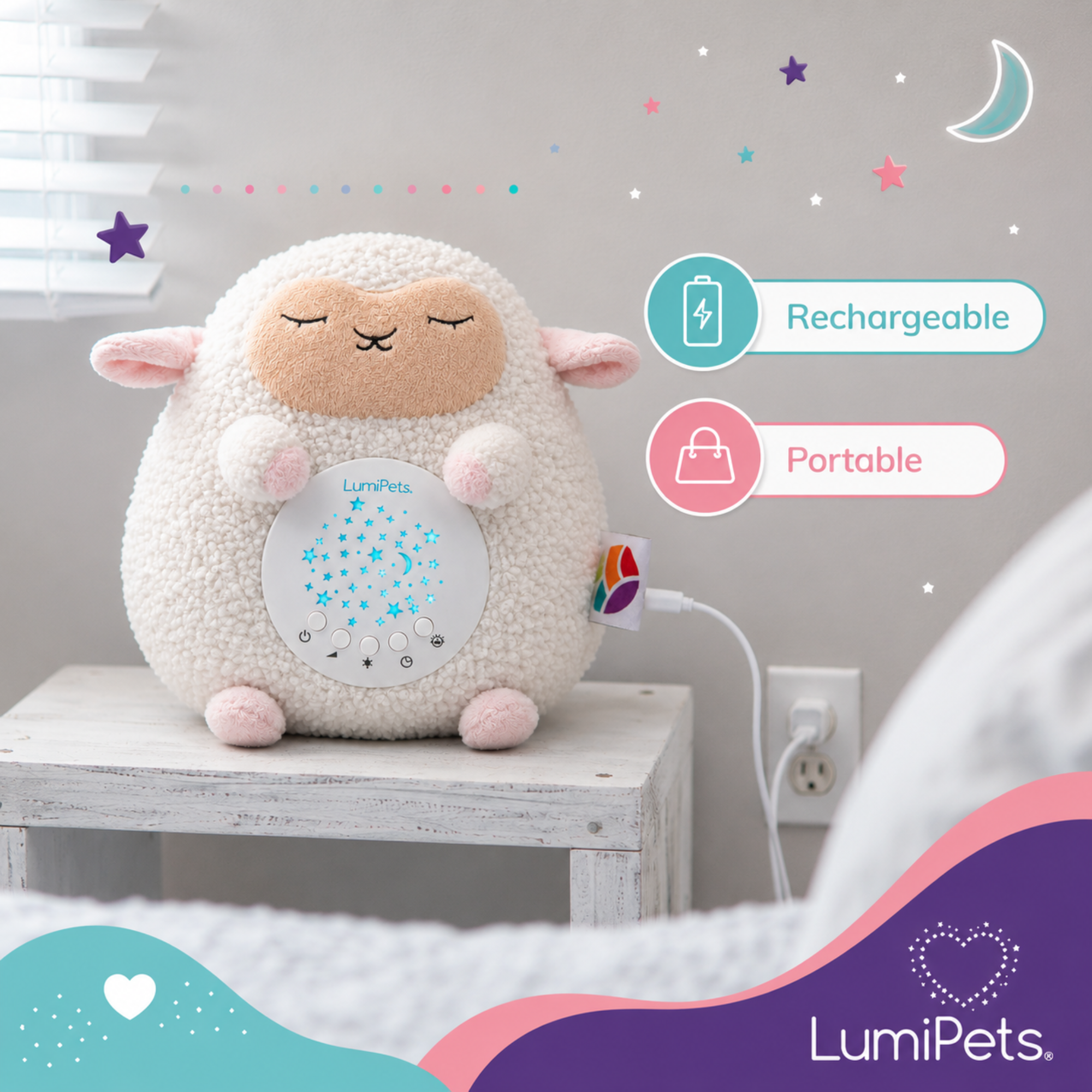 Sound Soother Lamb - Nursery Sound Soother Night Light