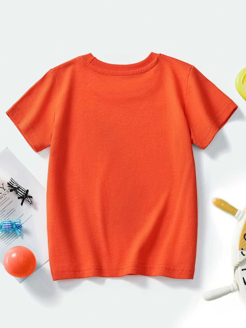 Toddler Boys and Boys Construction Vehicle Crew Neck Short Sleeve T-Shirt