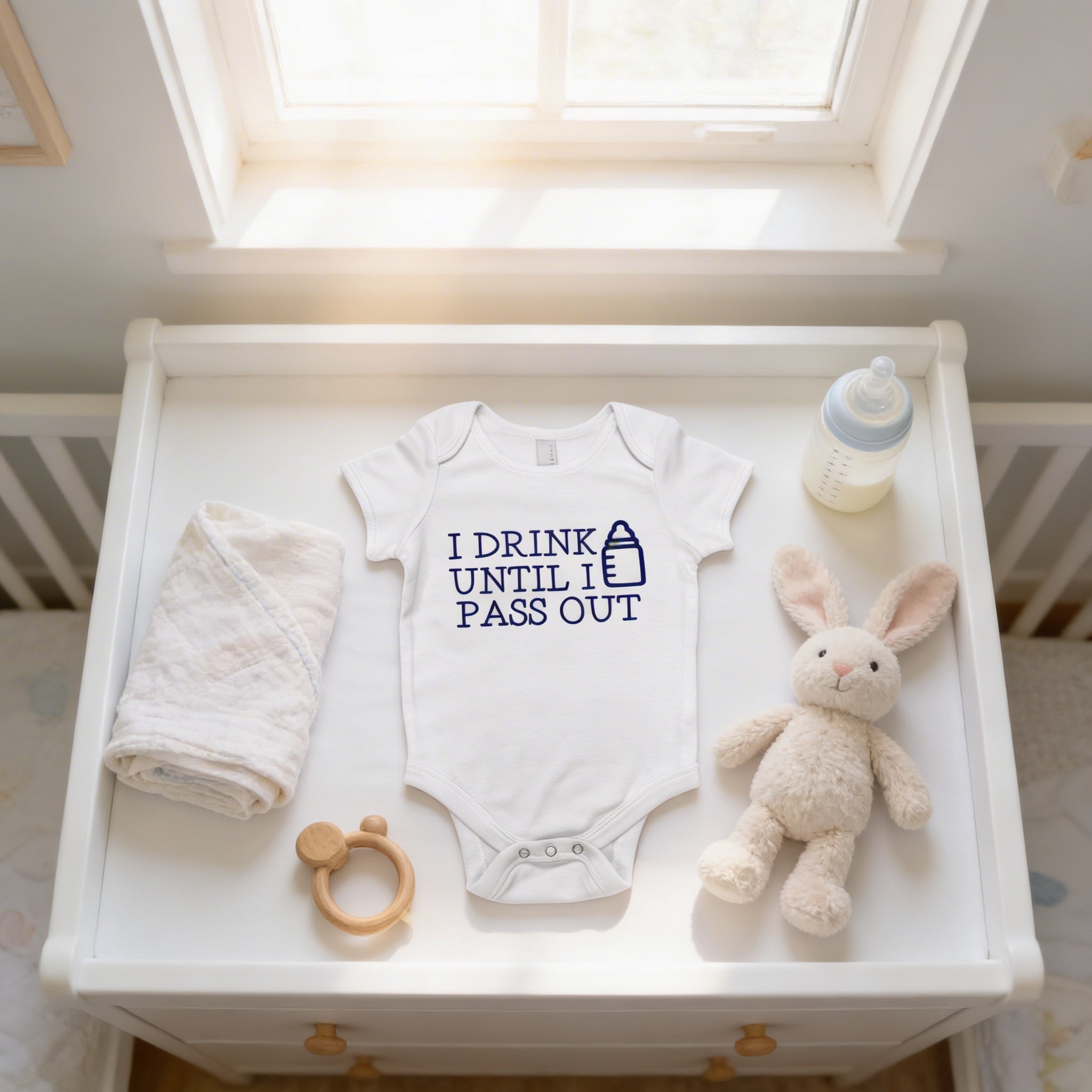 Funny Baby Boy Shirt - Newborn Baby Boy Gift - New Baby Boy Blue Outfit