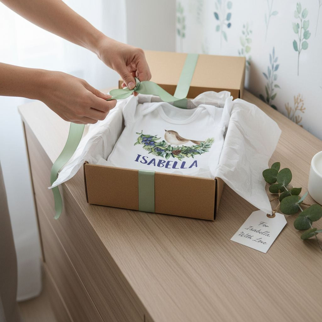 Personalized baby girl outfit, Baby Girl Bodysuit, Custom Baby Shower Gift, baby shower girl, woodland baby shirt spring greenery outfit