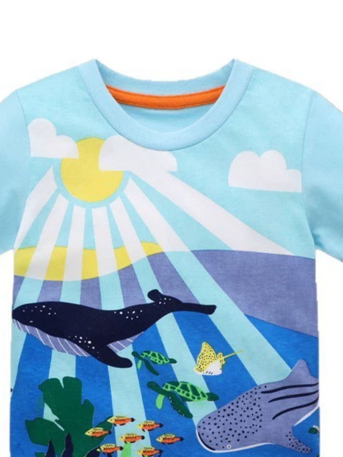 Toddler Boys and Boys Printed Round Neck Short Sleeve T-Shirt