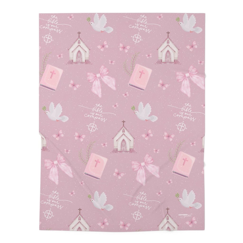 Bible Is Our Compass Swaddle Blanket
