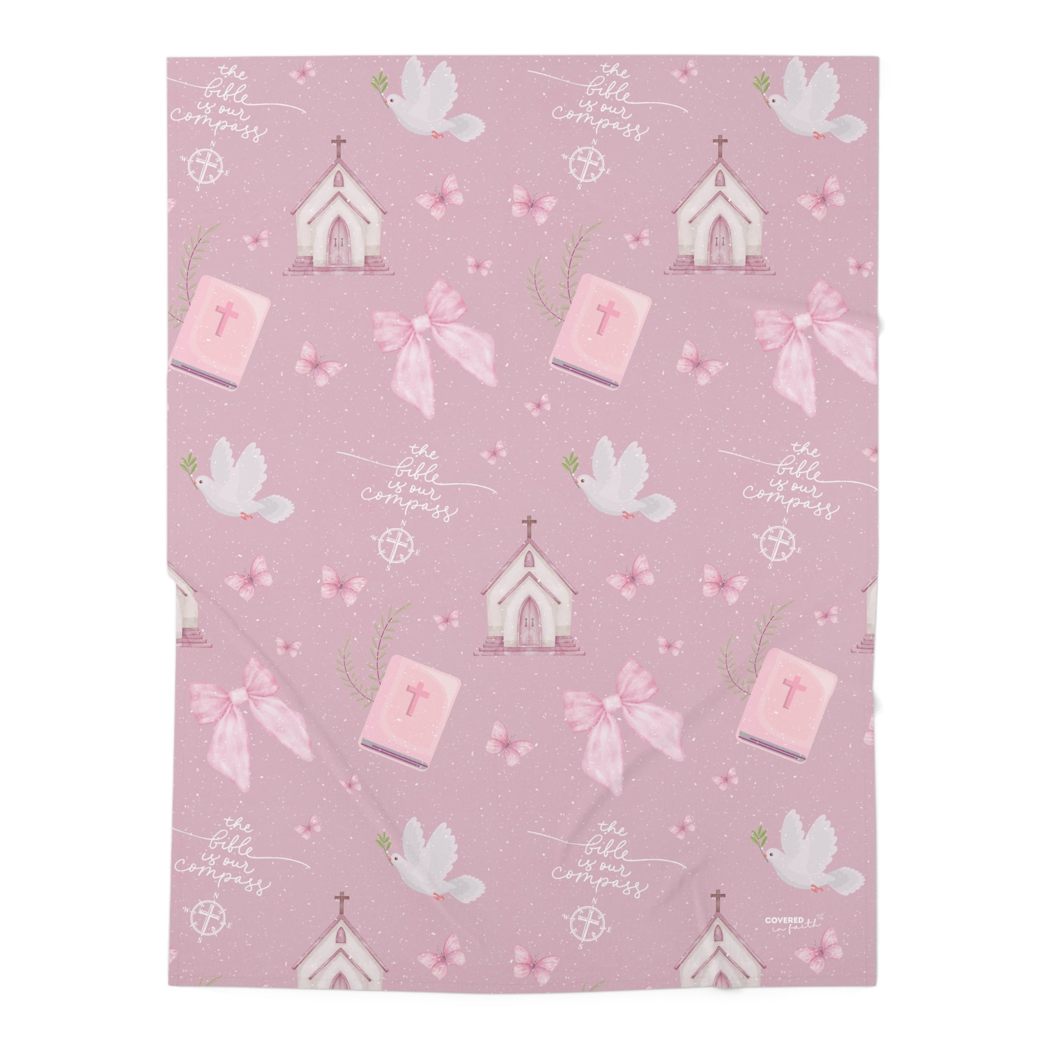 Bible Is Our Compass Swaddle Blanket