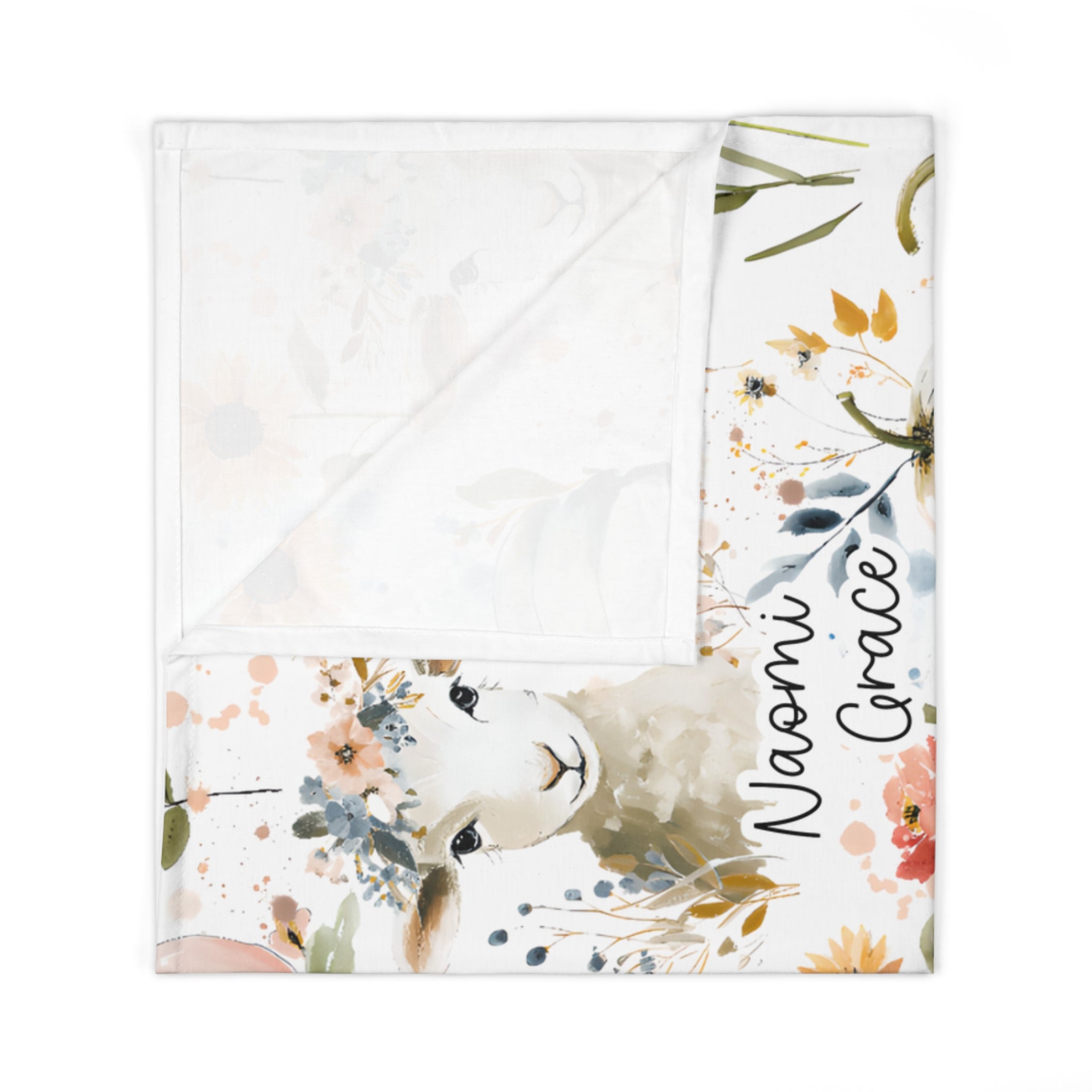 Personalized He Left the 99 To Find Me Baby Swaddle Blanket