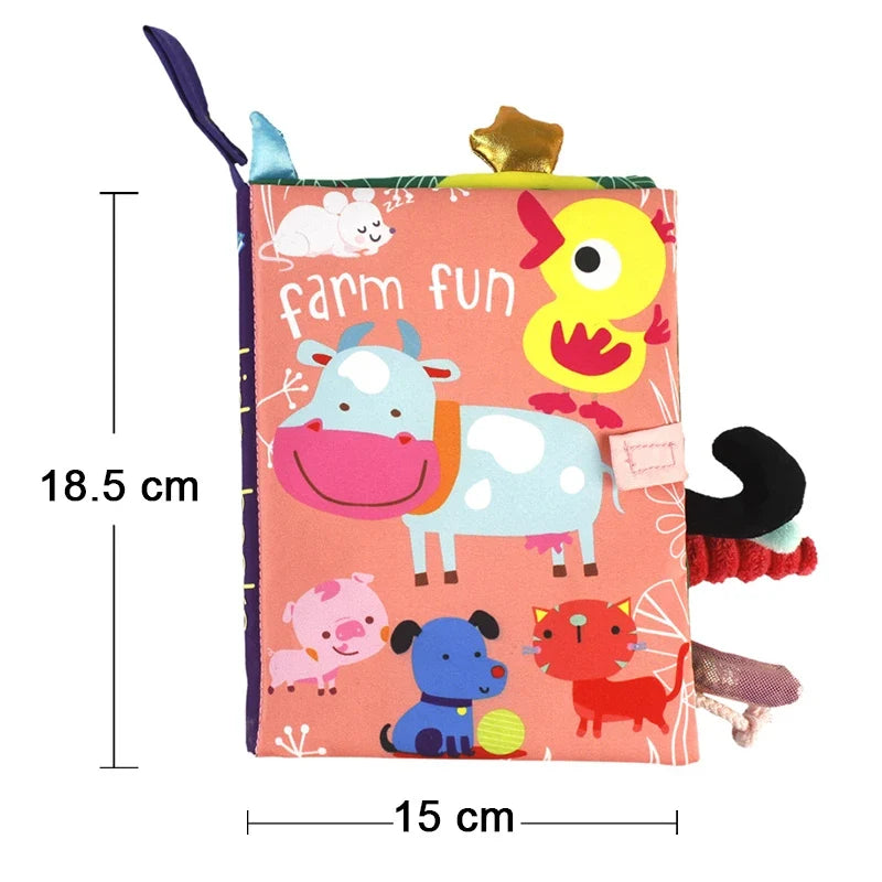 Baby Cloth Book Cartoon Animal Sensory Learning Toy