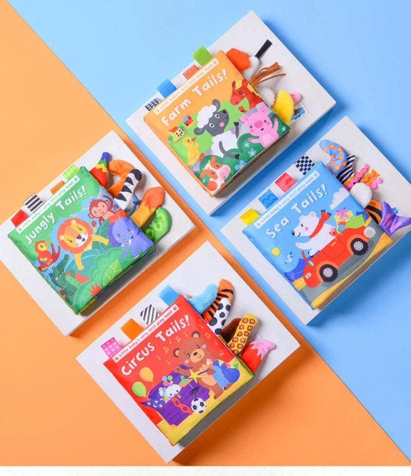 Baby Cloth Book Cartoon Animal Sensory Learning Toy