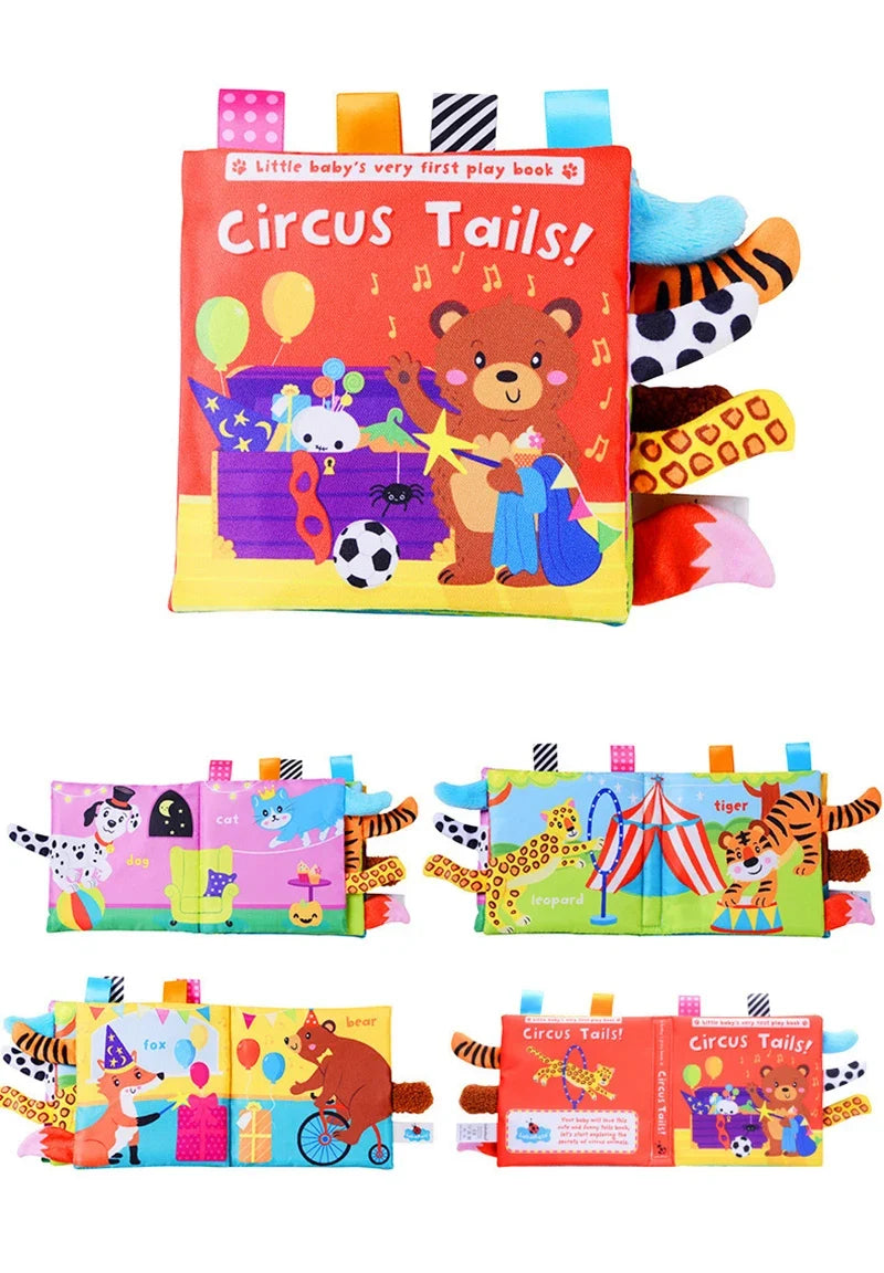 Baby Cloth Book Cartoon Animal Sensory Learning Toy