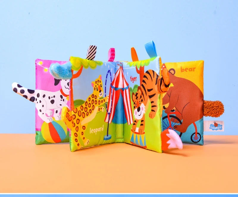 Baby Cloth Book Cartoon Animal Sensory Learning Toy