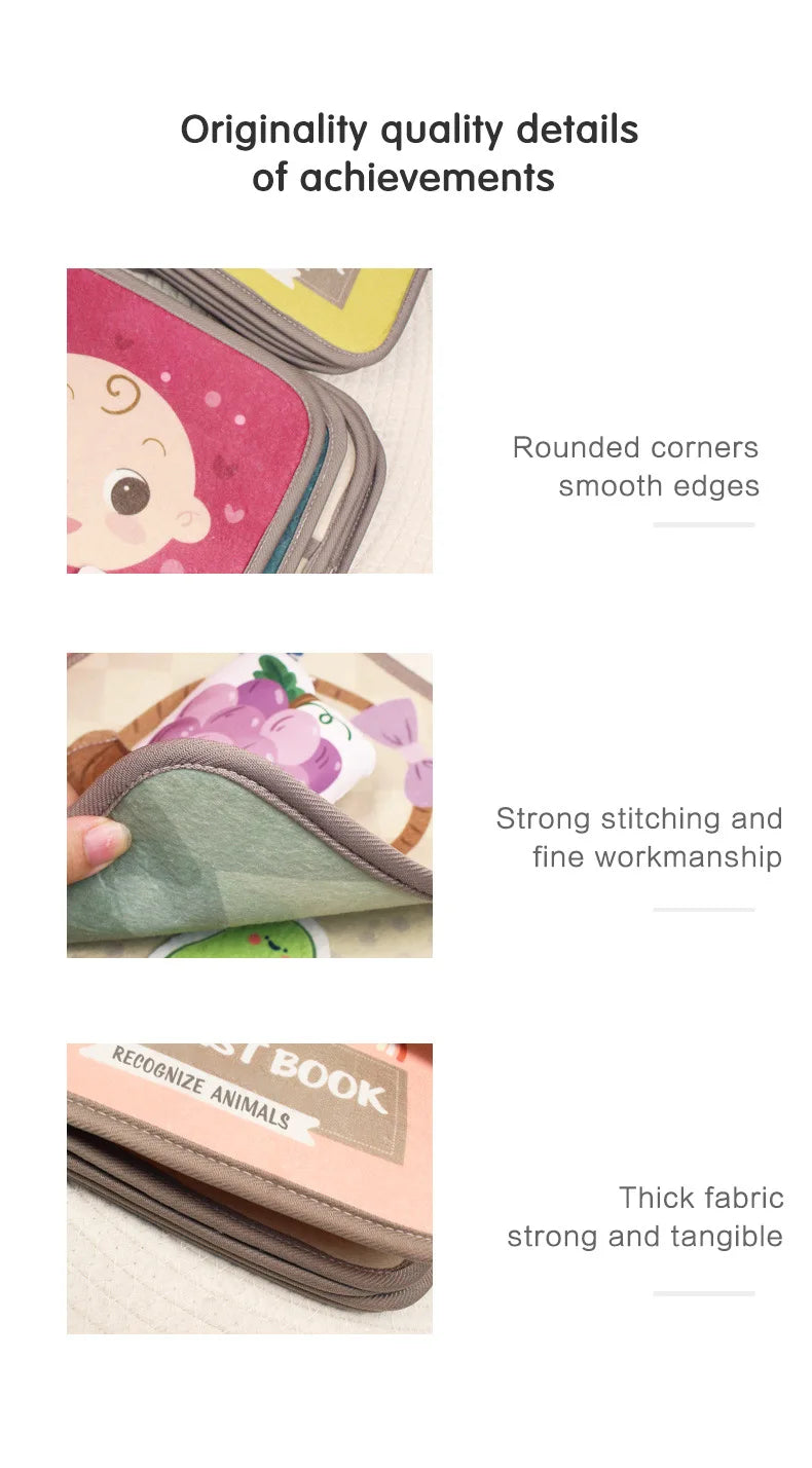 Montessori Busy Book Animal Cognitive Sensory Learning Toy