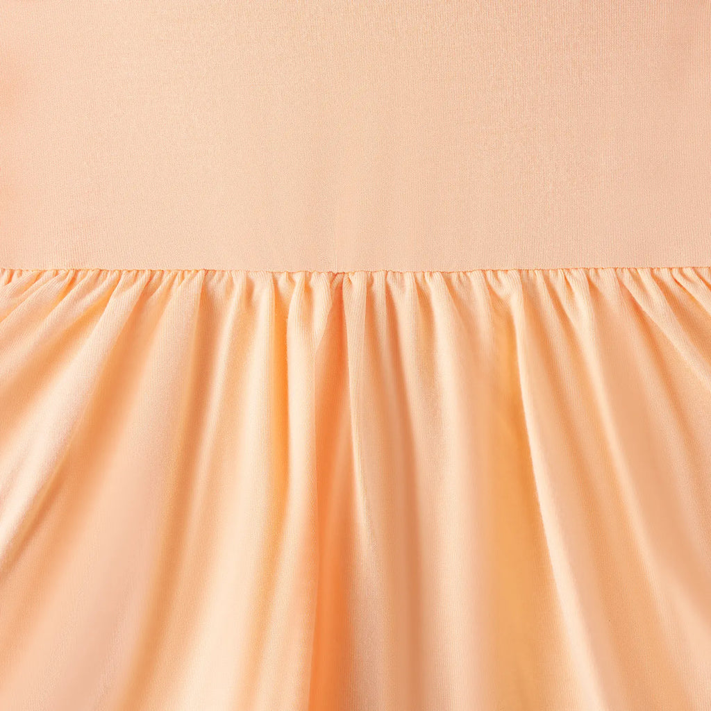 Twirl Bodysuit Dress in Peach Fuzz