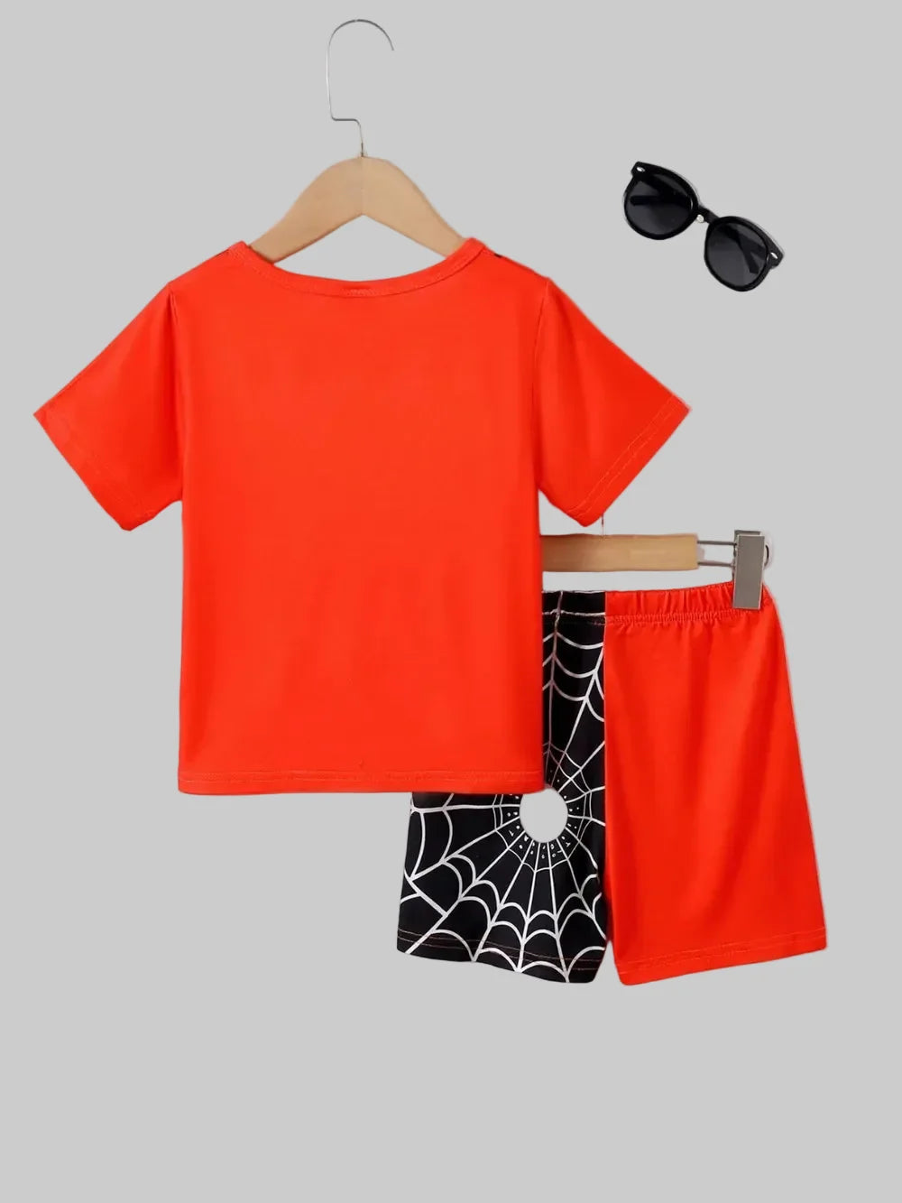 Toddler Boys Spider Round Neck Short Sleeve T-Shirt and Pants Set