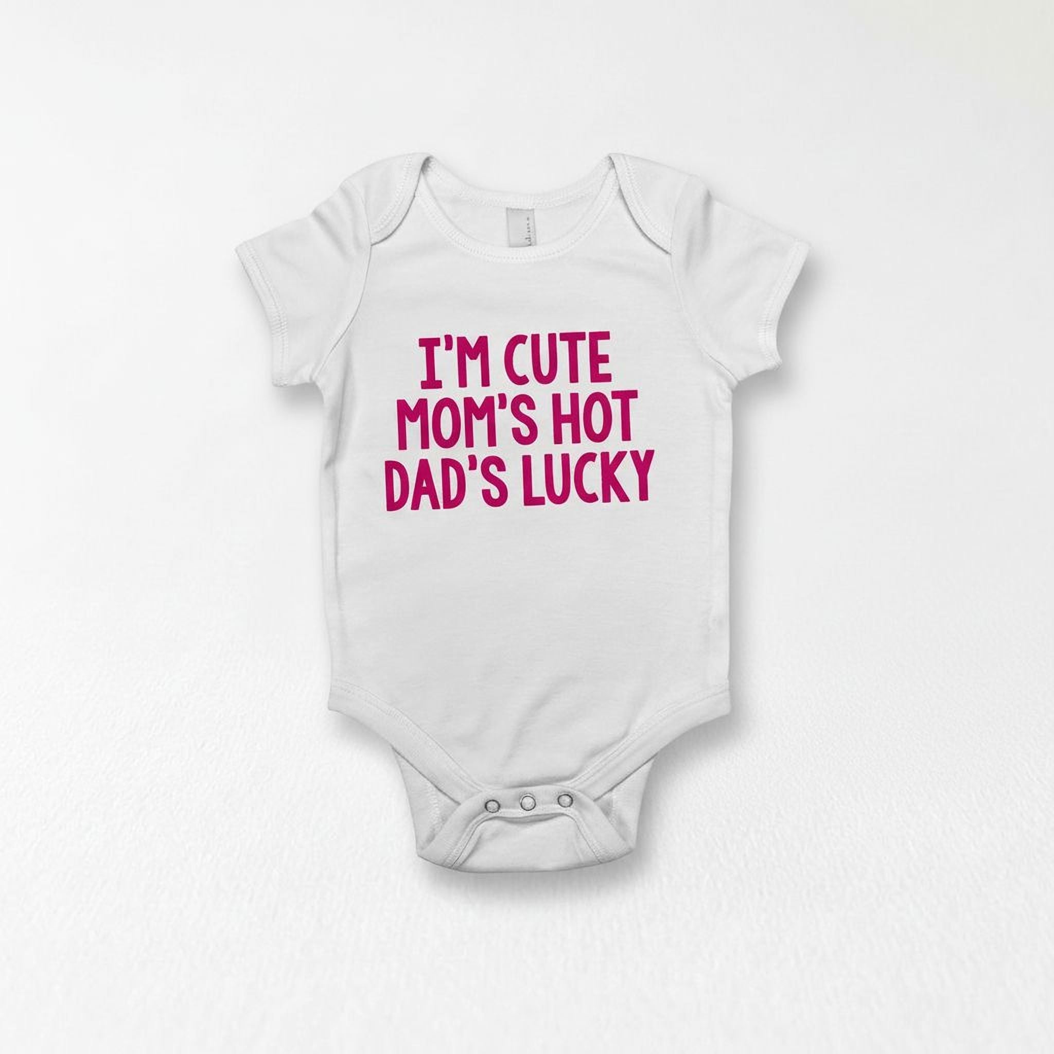 Funny Baby Girl Shirt - Newborn Baby Girl Gift - New Baby Girl Pink Outfit - Cute Hot Lucky