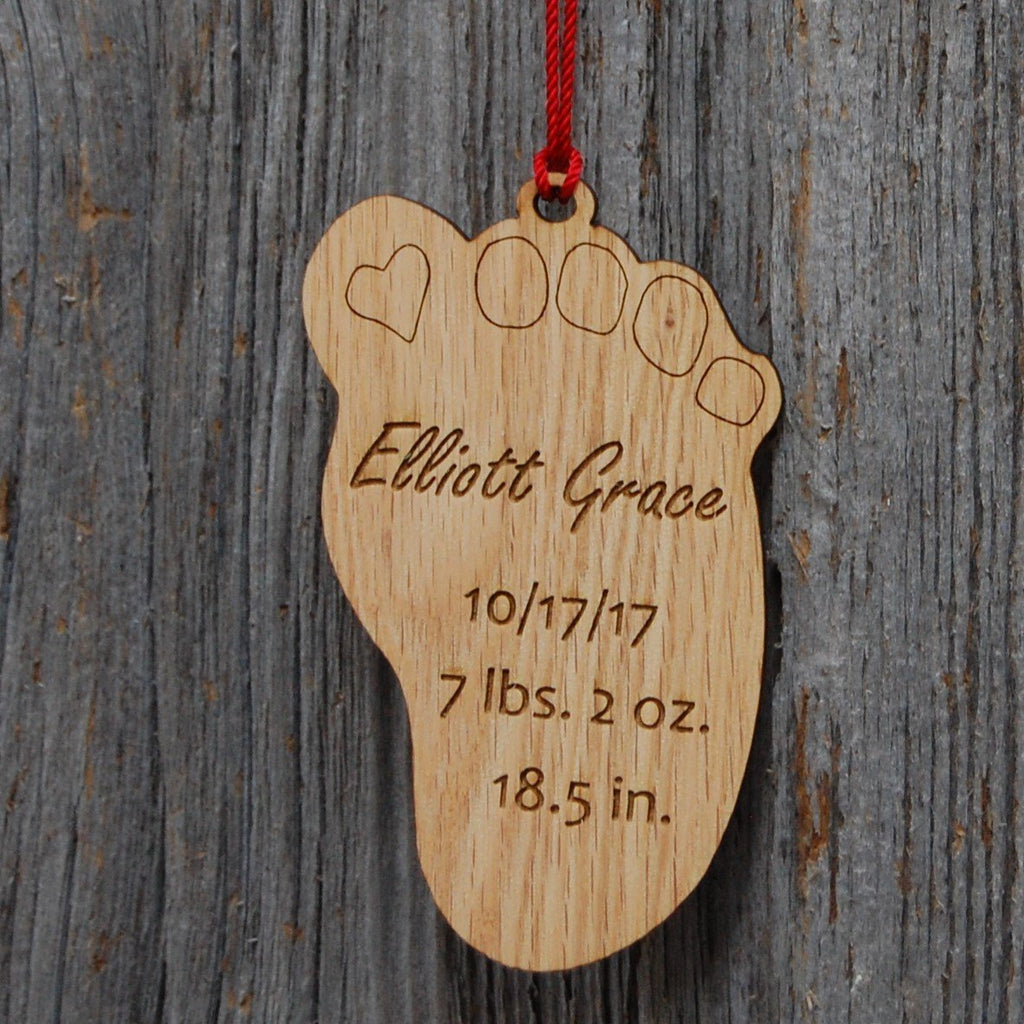 Baby Footprint Christmas Ornament