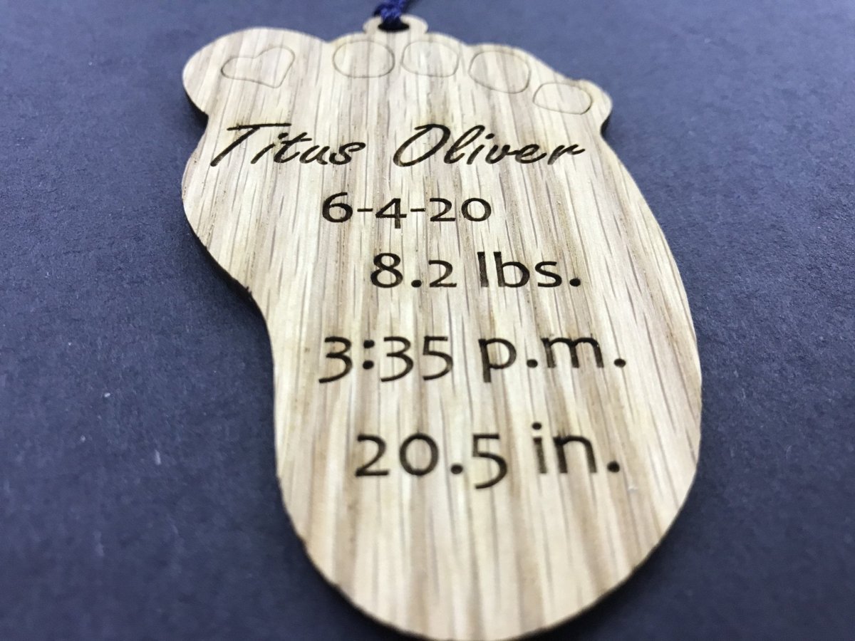 Baby Footprint Christmas Ornament