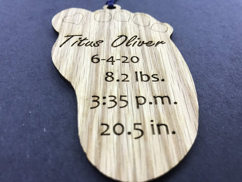 Baby Footprint Christmas Ornament