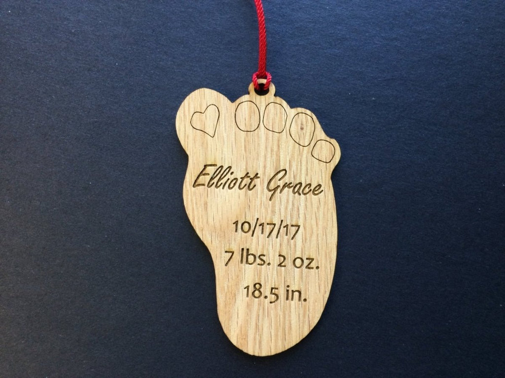 Baby Footprint Christmas Ornament