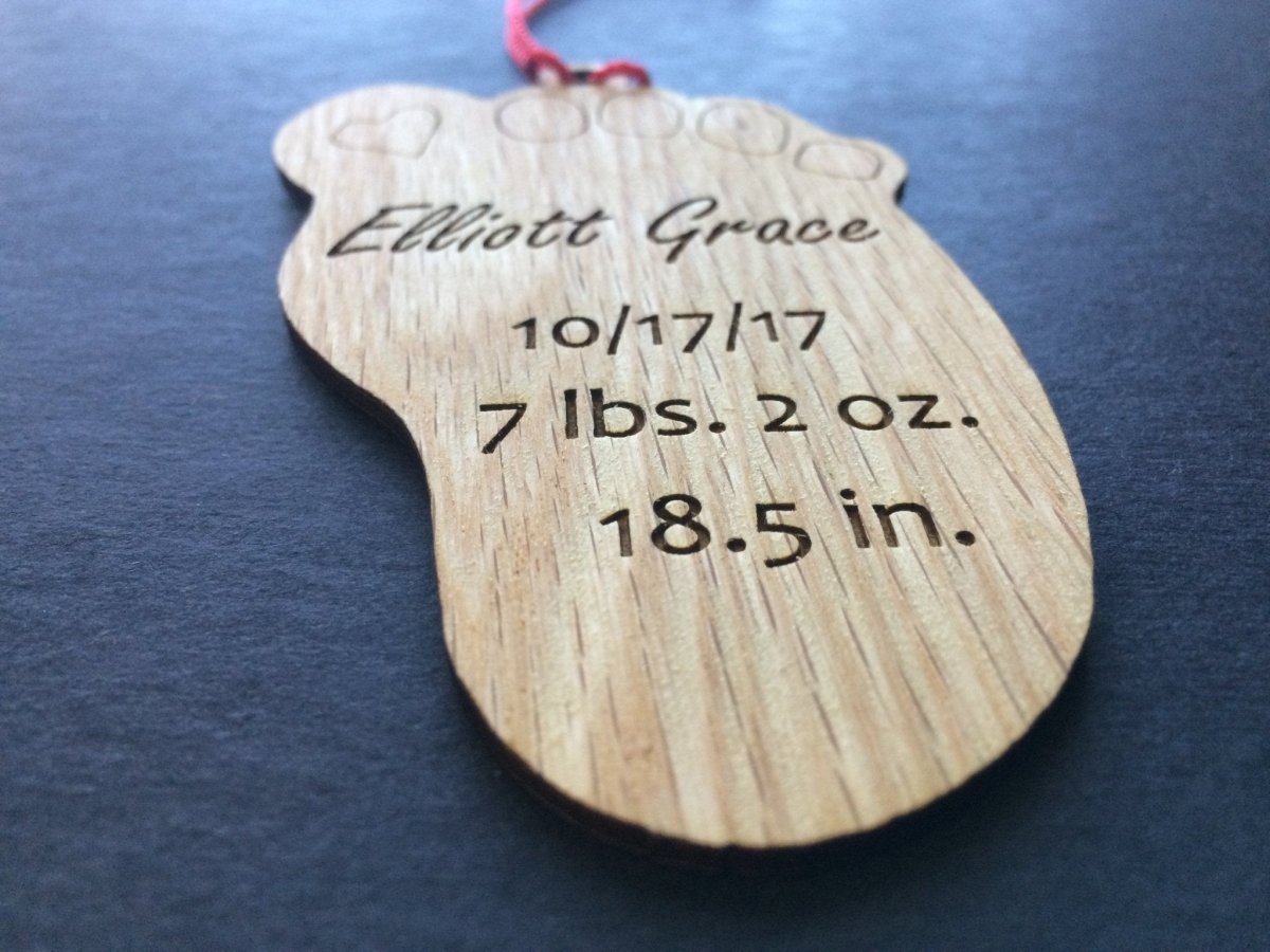 Baby Footprint Christmas Ornament