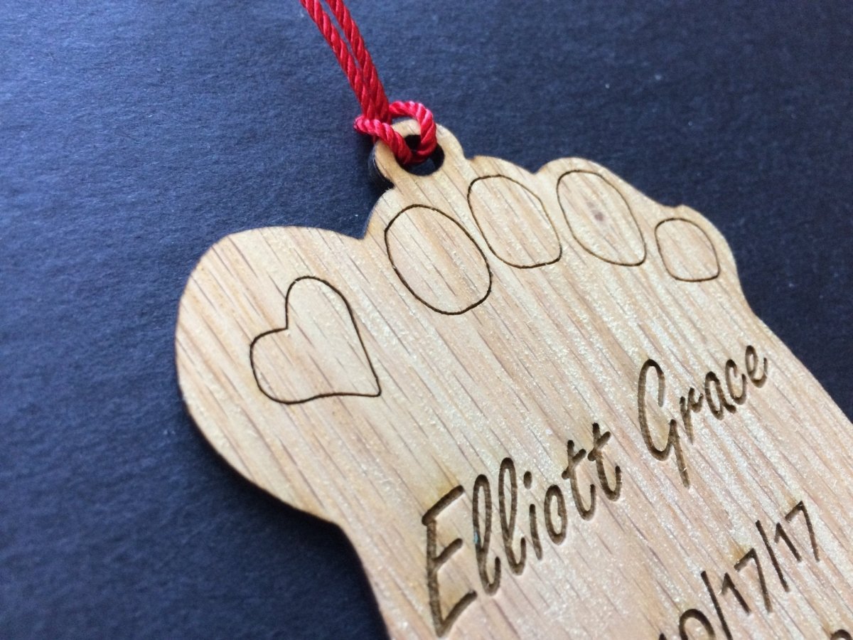 Baby Footprint Christmas Ornament