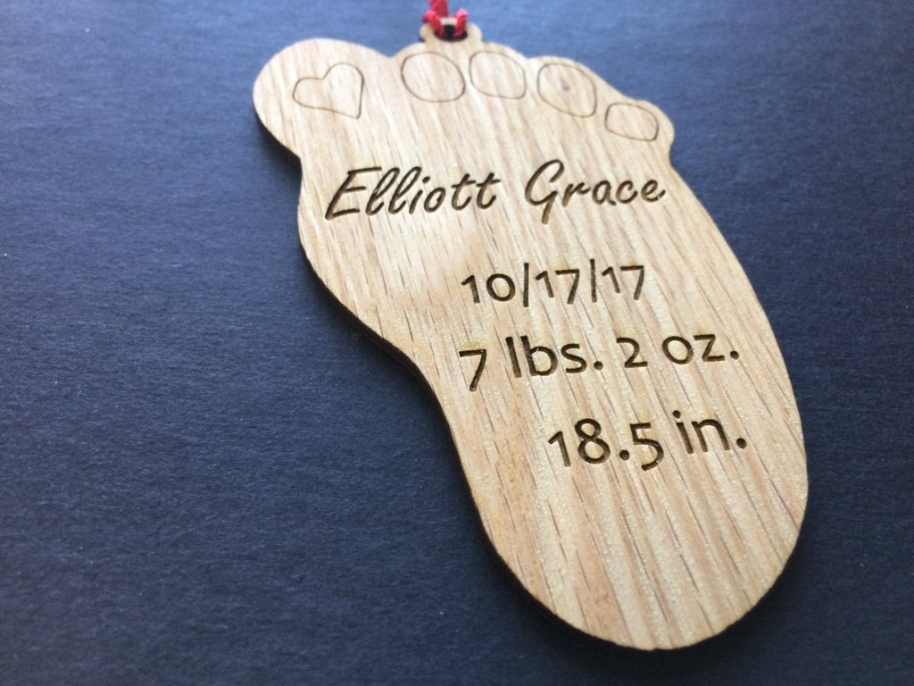 Baby Footprint Christmas Ornament