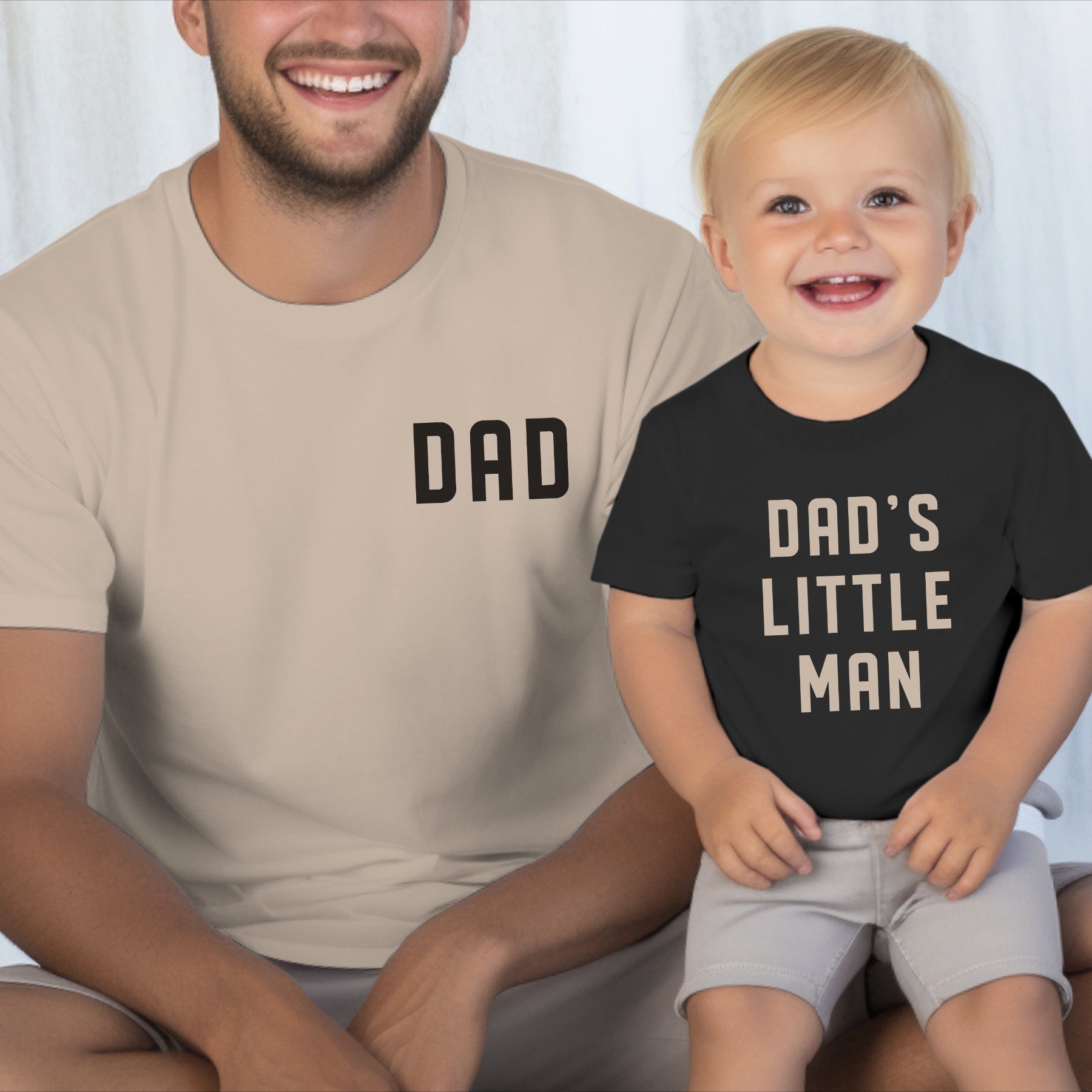 Dad and Dad's Little Man Matching Dad and Son Shirts