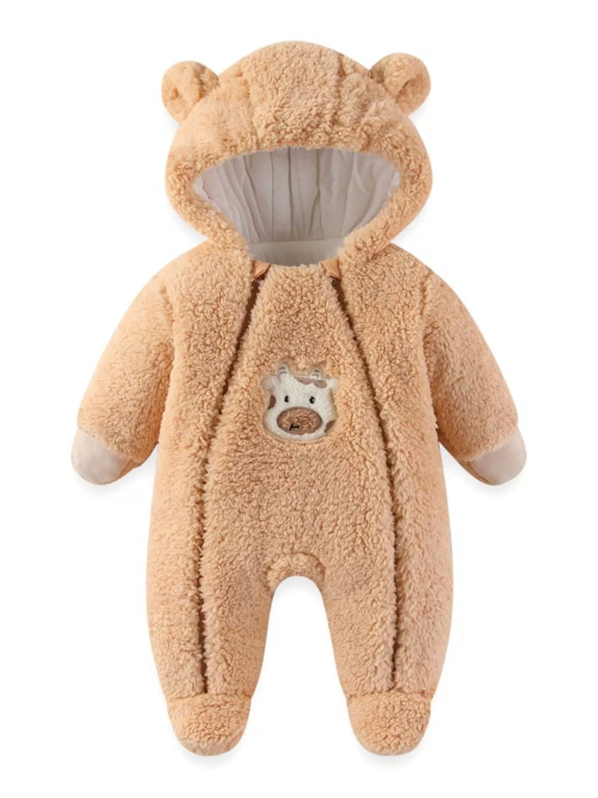 Cute Bunny Hooded Fleece One-Piece
