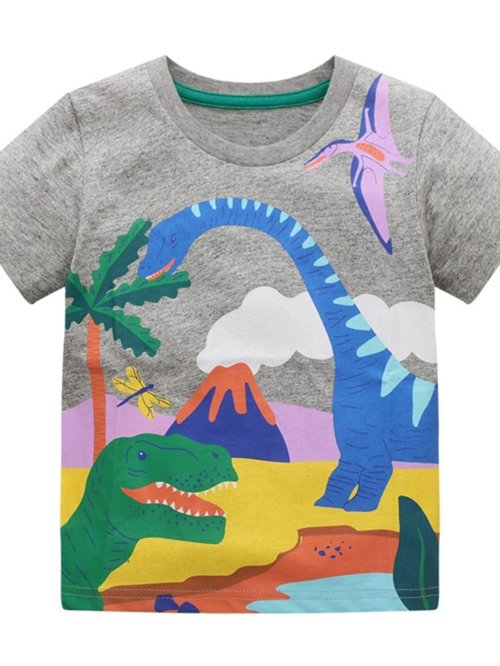 Toddler Boys and Boys Printed Round Neck Short Sleeve T-Shirt