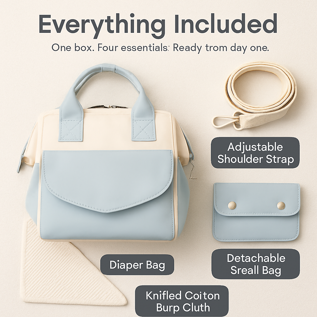 Diaper Bag with 7 Pockets and Insulated Compartments