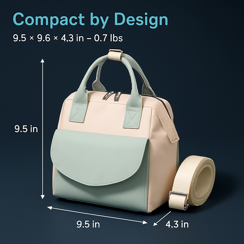 Diaper Bag with 7 Pockets and Insulated Compartments