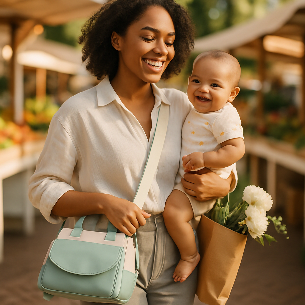 Diaper Bag with 7 Pockets and Insulated Compartments