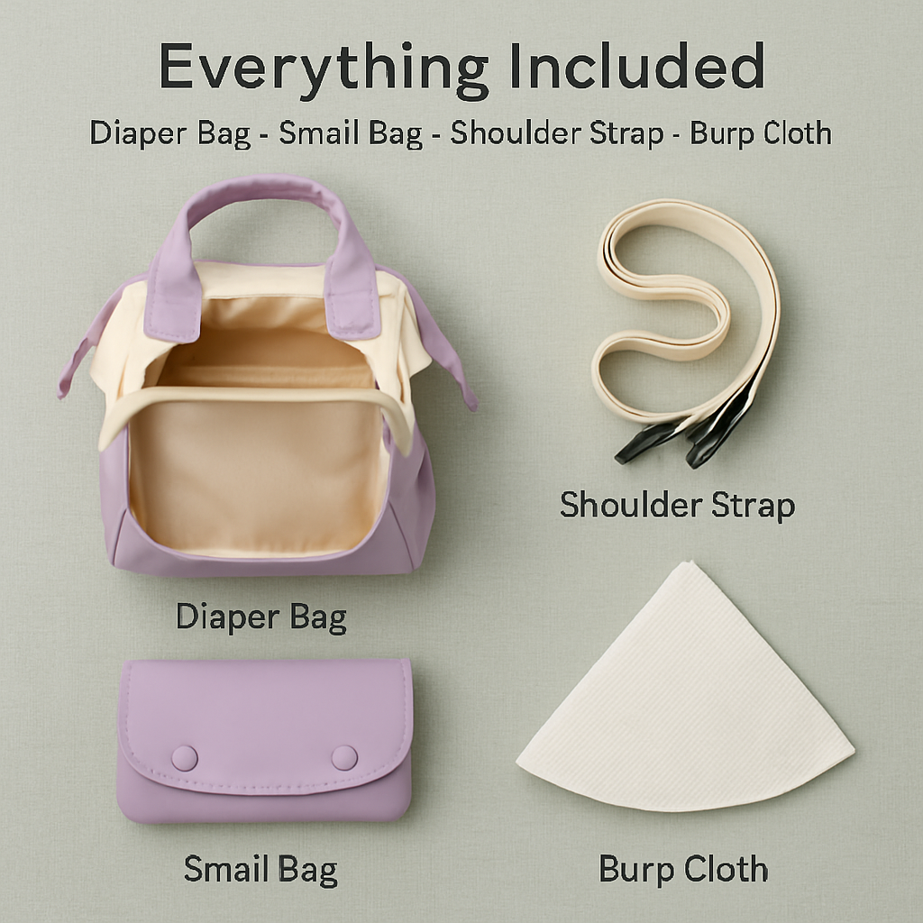 Diaper Bag with 7 Pockets and Insulated Compartments