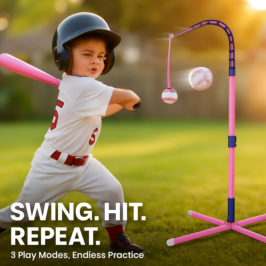 3-in-1 Baseball Toy Set for Kids Aged 3-5 Years