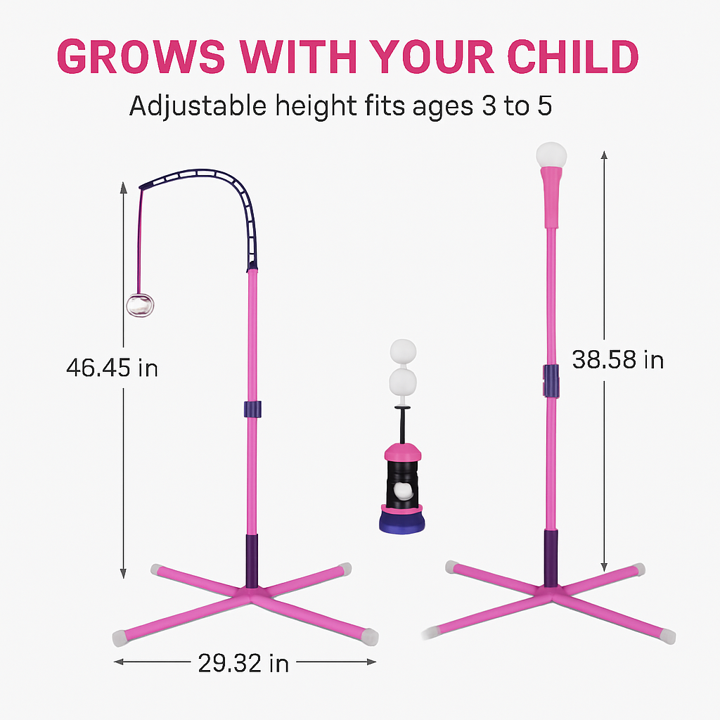 3-in-1 Baseball Toy Set for Kids Aged 3-5 Years