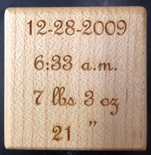 Keepsake Baby Block