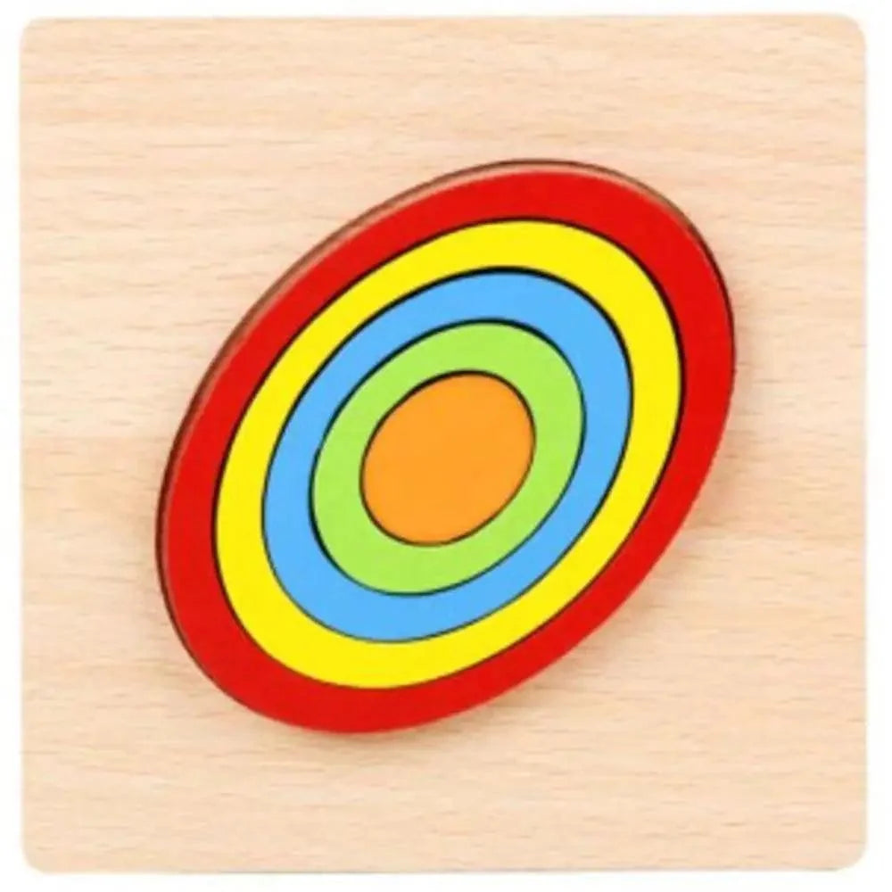 Montessori Cartoon Animal Educational Wooden Beaded Geometry  Digital Clock Puzzles Matching Clock Toy For Children