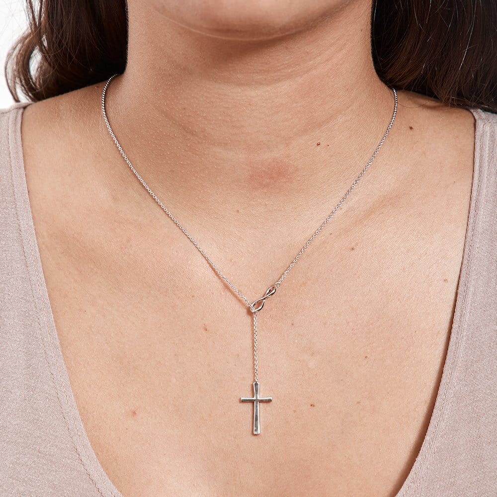 Mother & Daughter Infinity Cross  Necklace