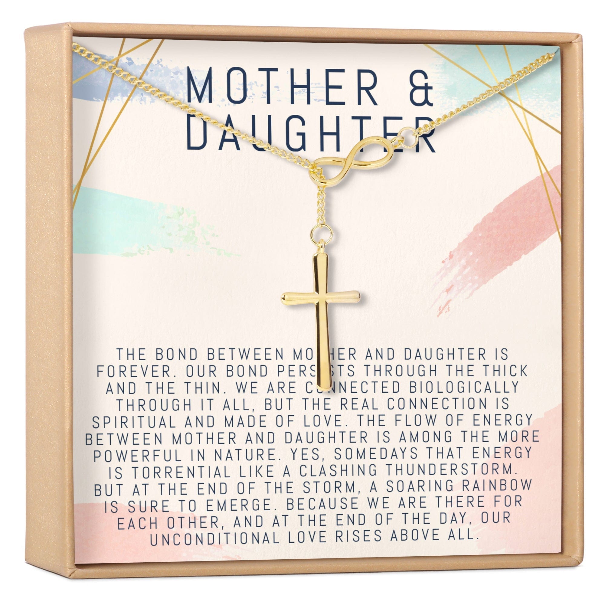 Mother & Daughter Infinity Cross  Necklace