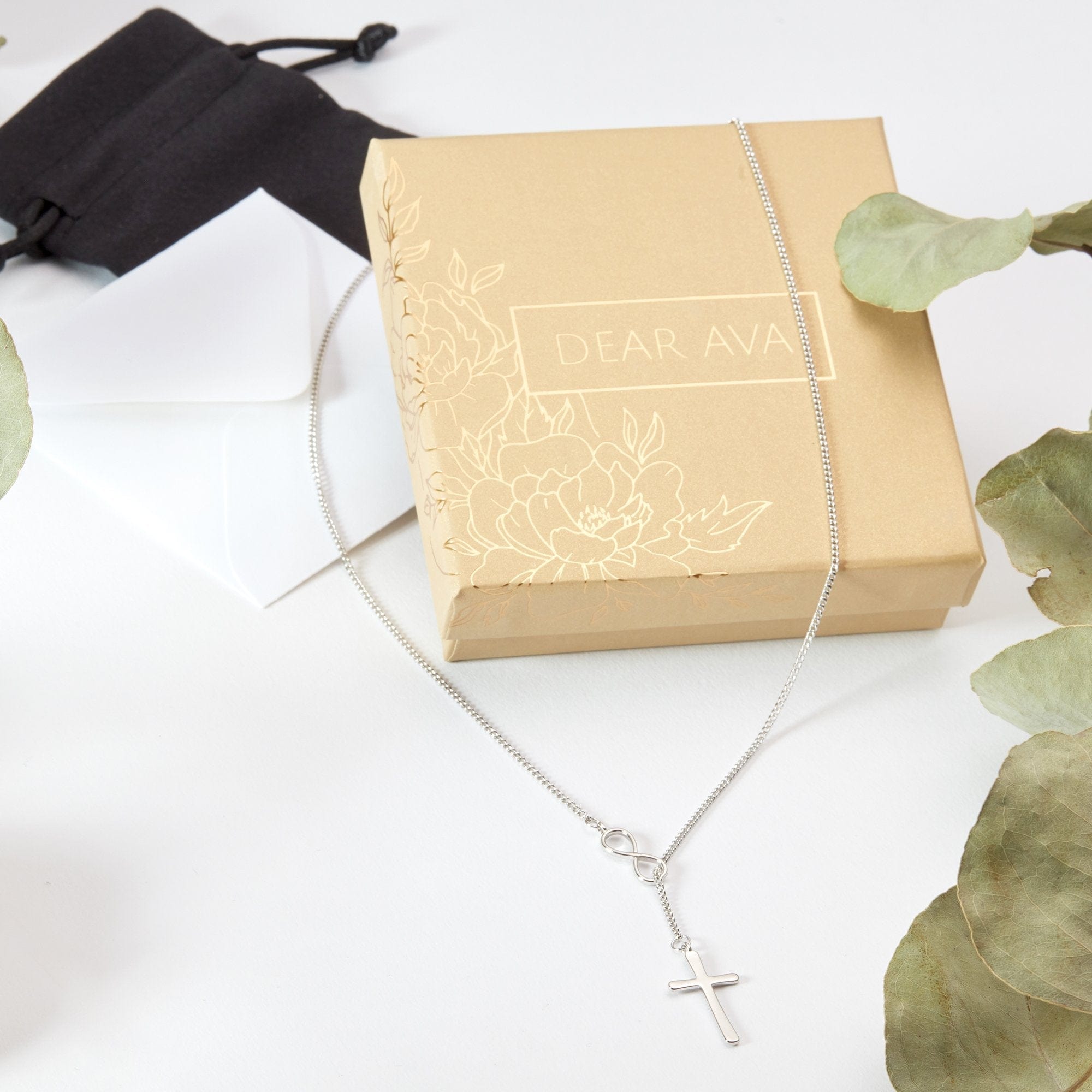 Mother & Daughter Infinity Cross  Necklace