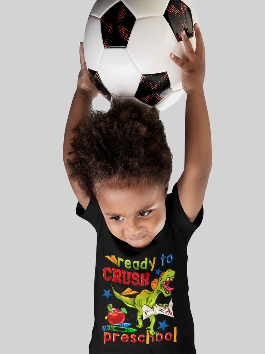 Toddler Boys Dinosaur Ready To crush Preschool Short Sleeve Premium T-Shirt