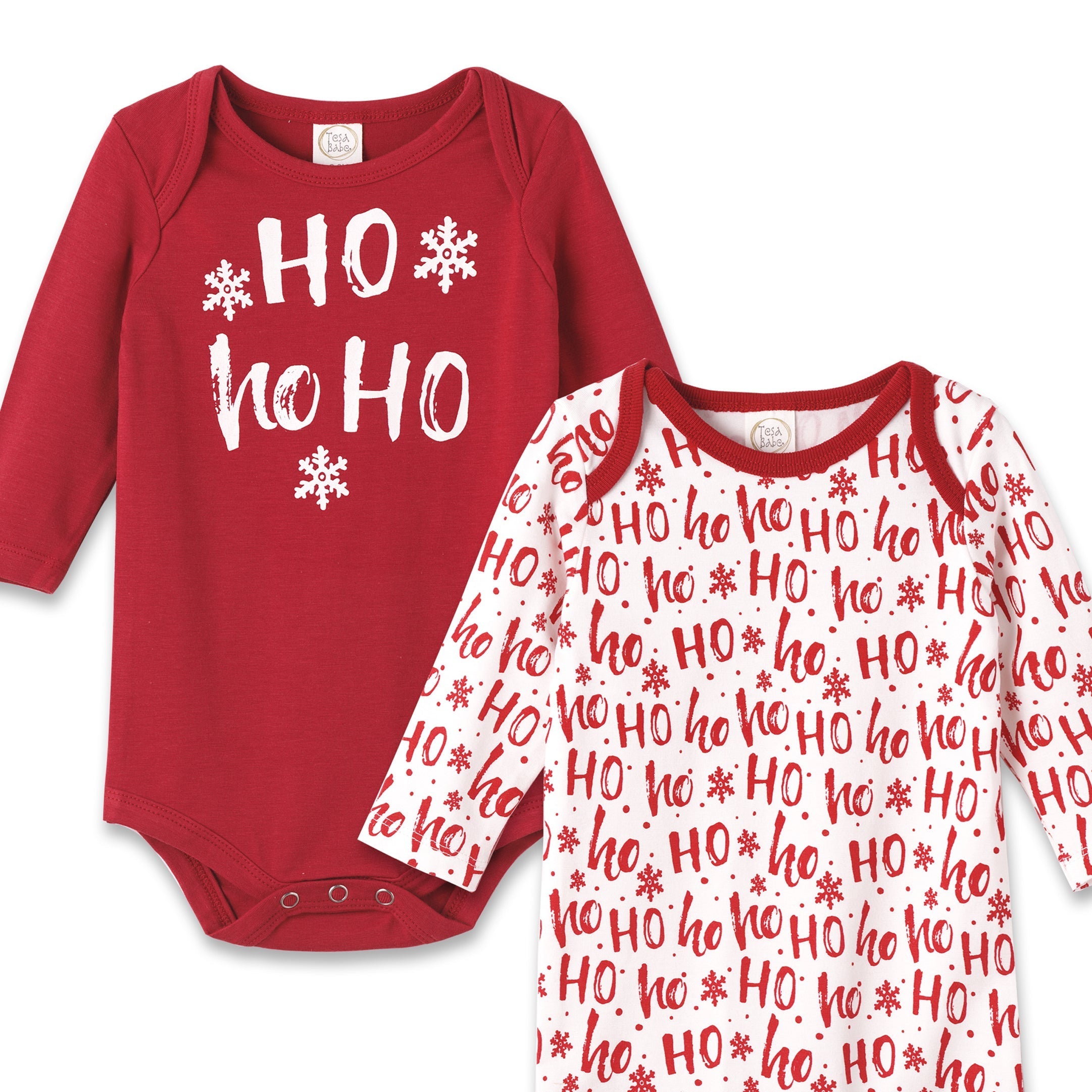 Baby Set-of-2 Christmas Bodysuits - Bamboo & Cotton