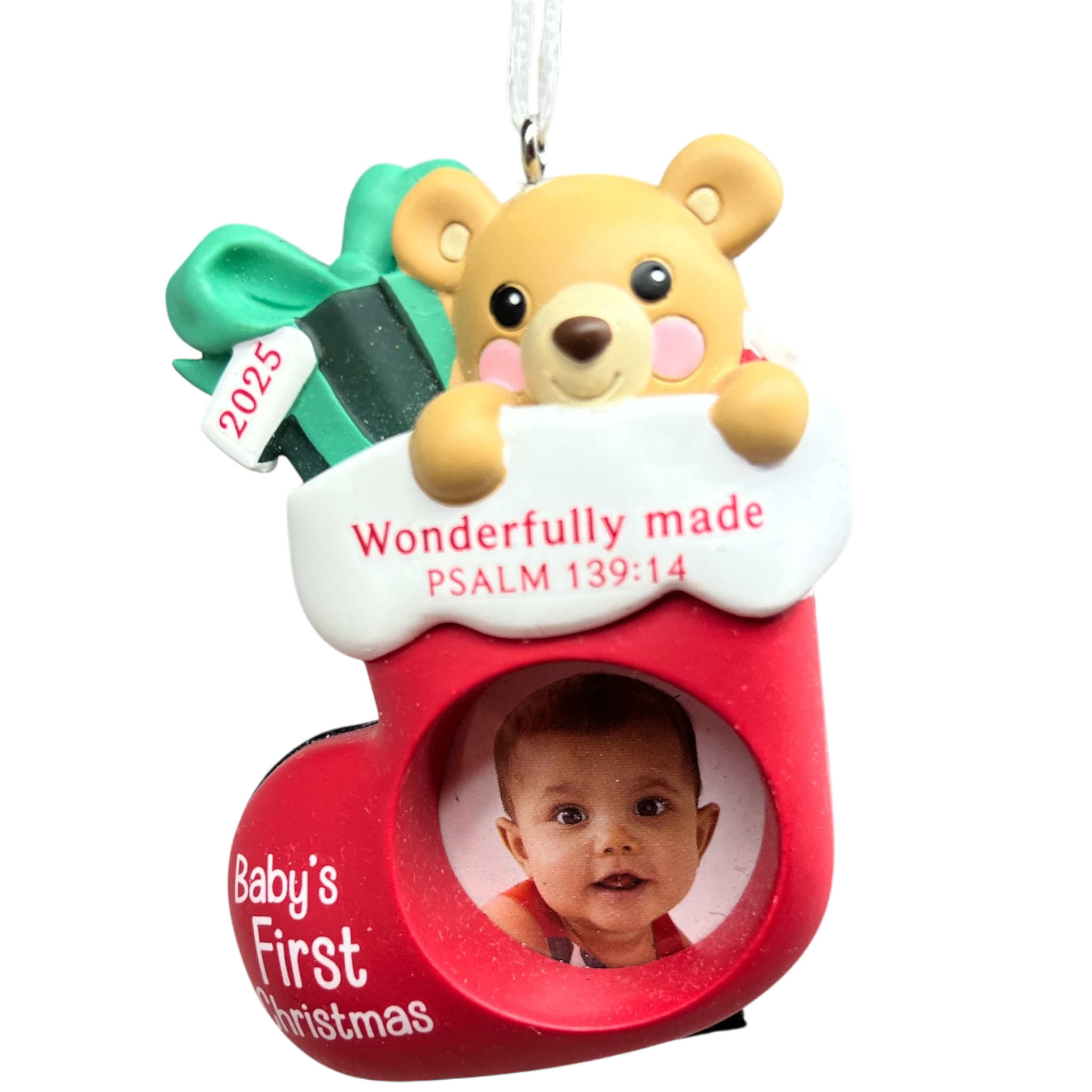 Wonderfully Made Baby's First Christmas 2025 Photo Frame Hallmark Ornament