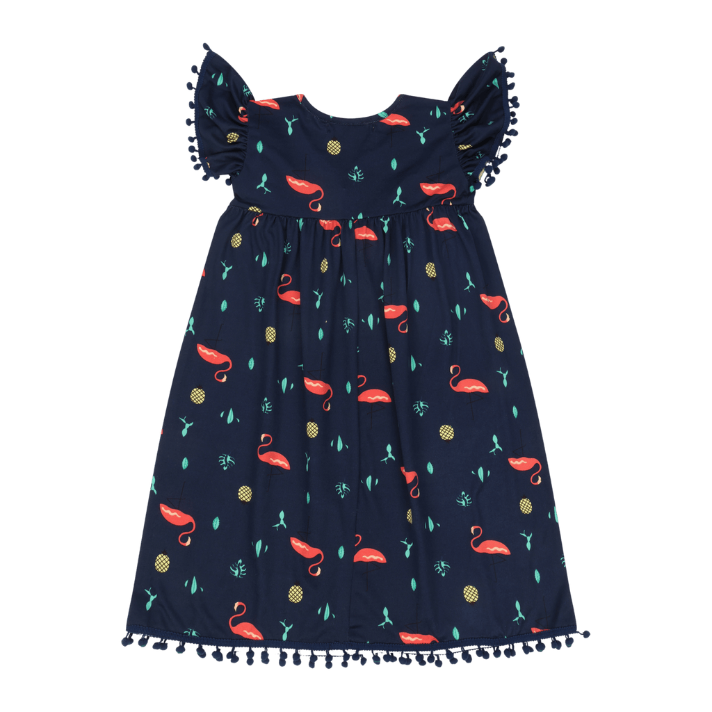 Flamingo Short Sleeve Dress – Colorful Multicultural Kids Outfit