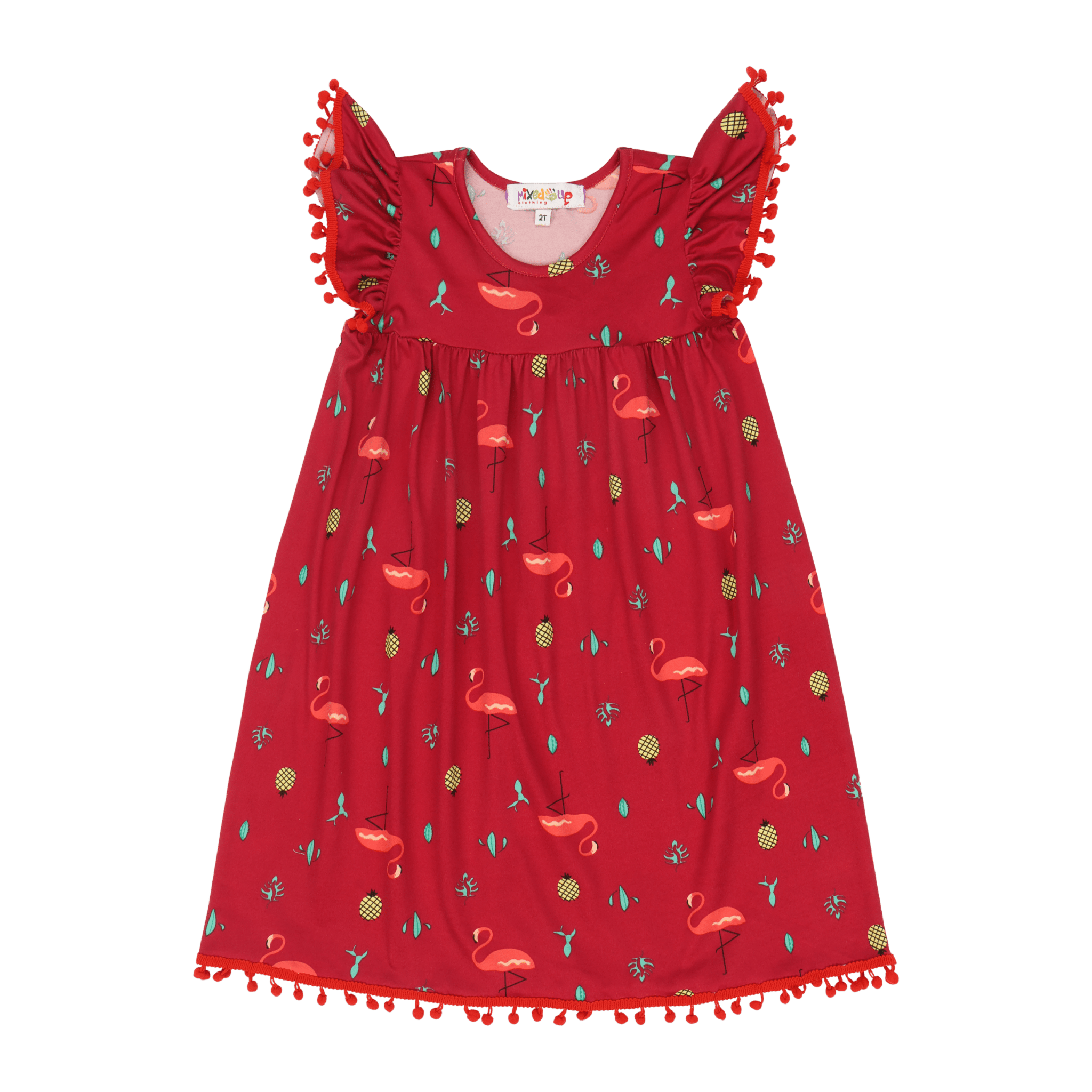 Flamingo Short Sleeve Dress – Colorful Multicultural Kids Outfit