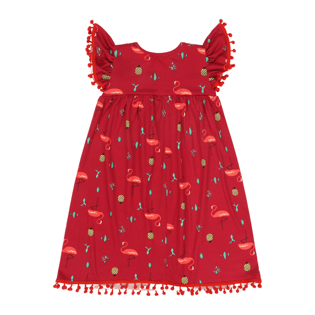 Flamingo Short Sleeve Dress – Colorful Multicultural Kids Outfit